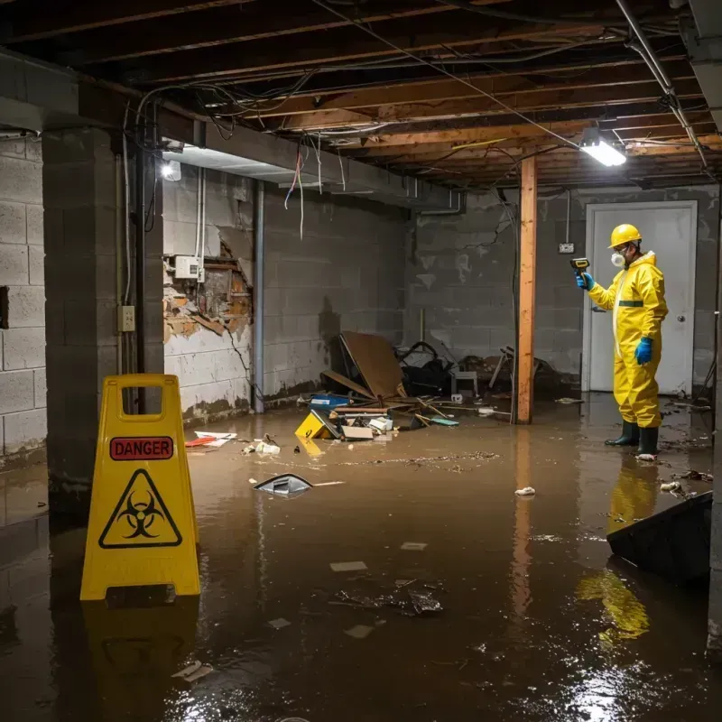 Flooded Basement Electrical Hazard in Tenino, WA Property